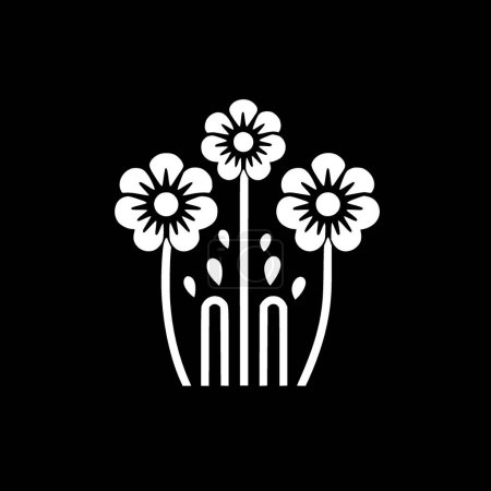 Illustration for Flowers - minimalist and flat logo - vector illustration - Royalty Free Image