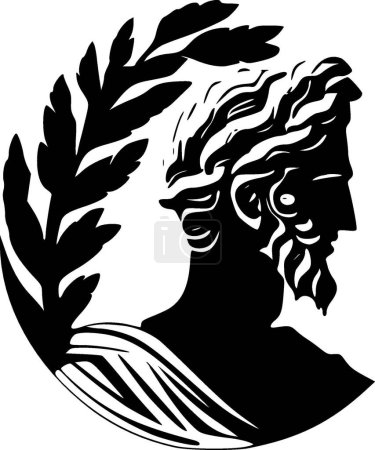 Ilustración de Griego - logo minimalista y plano - ilustración vectorial - Imagen libre de derechos
