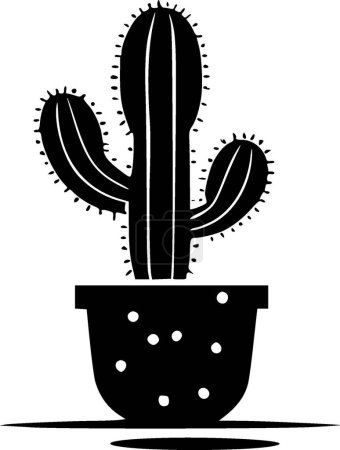 Illustration for Cactus - minimalist and simple silhouette - vector illustration - Royalty Free Image