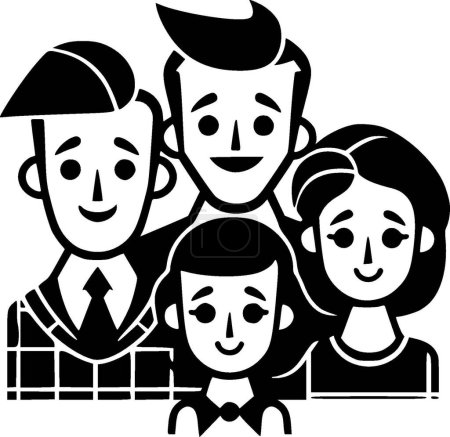 Ilustración de Familia - logotipo vectorial de alta calidad - ilustración vectorial ideal para el gráfico de camisetas - Imagen libre de derechos