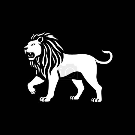 Lion - logo plat et minimaliste - illustration vectorielle