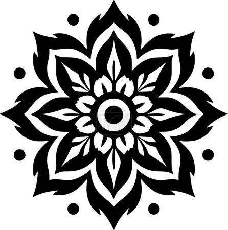 Ilustración de Mandala - logo minimalista y plano - ilustración vectorial - Imagen libre de derechos