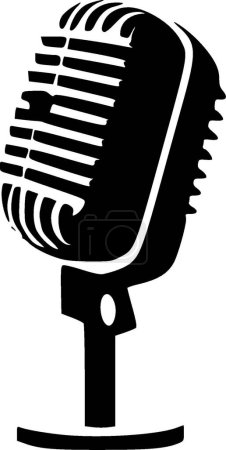Illustration for Microphone - minimalist and simple silhouette - vector illustration - Royalty Free Image