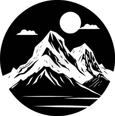 Ilustración de Cordillera - silueta minimalista y simple - ilustración vectorial - Imagen libre de derechos
