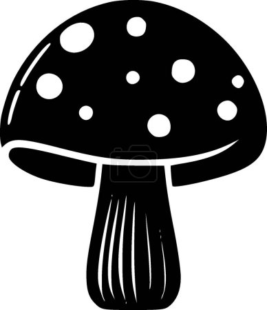 Illustration for Mushroom - minimalist and simple silhouette - vector illustration - Royalty Free Image