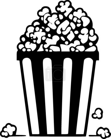 Illustration for Popcorn - minimalist and flat logo - vector illustration - Royalty Free Image