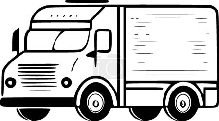 Illustration for Truck - minimalist and simple silhouette - vector illustration - Royalty Free Image