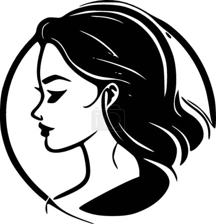 Illustration for Woman - minimalist and simple silhouette - vector illustration - Royalty Free Image