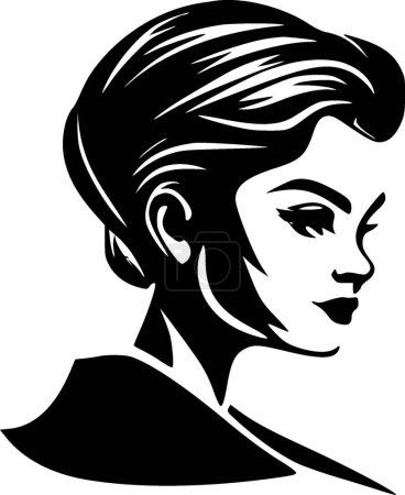 Illustration for Women - minimalist and simple silhouette - vector illustration - Royalty Free Image