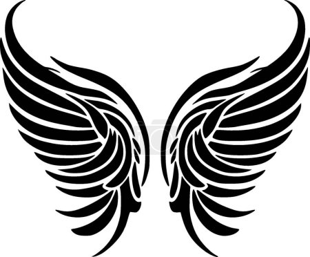 Téléchargez les illustrations : Ange ailes - logo vectoriel de haute qualité - illustration vectorielle idéale pour t-shirt graphique - en licence libre de droit