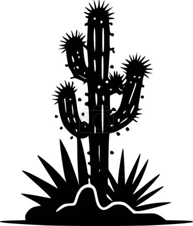 Téléchargez les illustrations : Cactus - logo vectoriel de haute qualité - illustration vectorielle idéale pour t-shirt graphique - en licence libre de droit