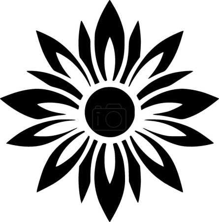 Téléchargez les illustrations : Fleur - logo minimaliste et plat - illustration vectorielle - en licence libre de droit