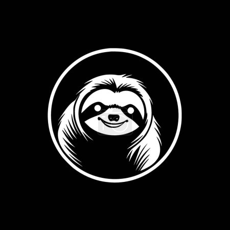 Illustration for Sloth - minimalist and simple silhouette - vector illustration - Royalty Free Image