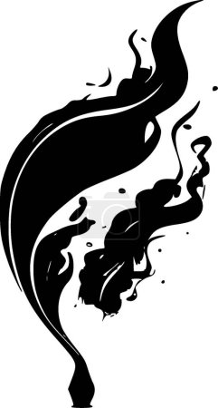 Illustration for Smoke - minimalist and flat logo - vector illustration - Royalty Free Image