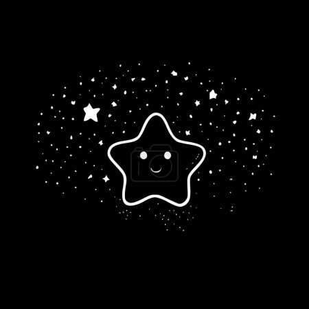 Illustration for Stars - minimalist and simple silhouette - vector illustration - Royalty Free Image