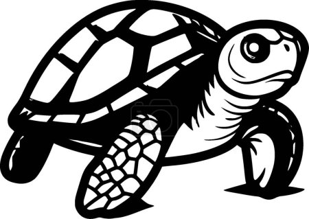 Illustration for Turtle - minimalist and flat logo - vector illustration - Royalty Free Image