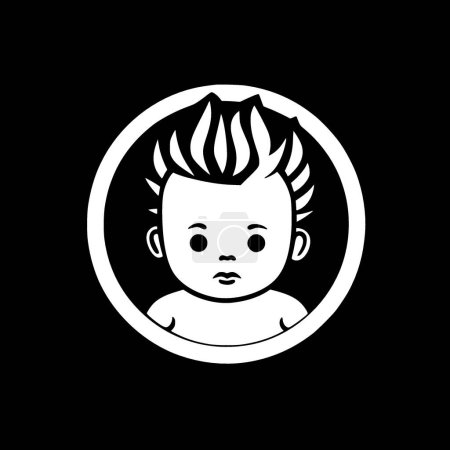 Ilustración de Bebé - logotipo vectorial de alta calidad - ilustración vectorial ideal para el gráfico de camiseta - Imagen libre de derechos
