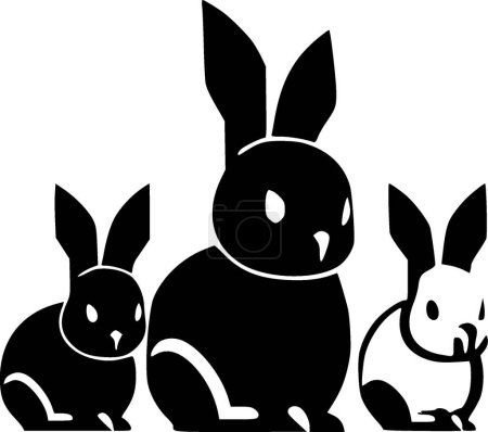 Illustration for Bunnies - high quality vector logo - vector illustration ideal for t-shirt graphic - Royalty Free Image