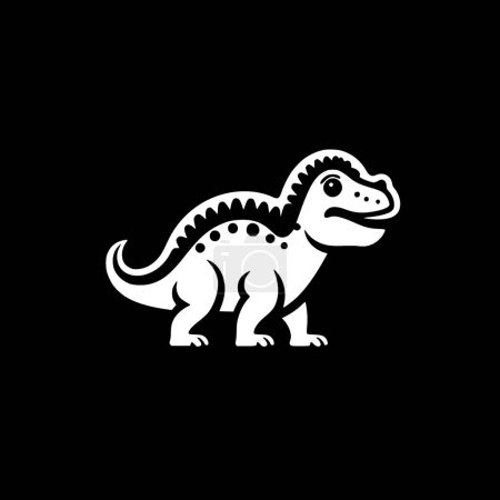 Ilustración de Dinosaurio - logo minimalista y plano - ilustración vectorial - Imagen libre de derechos
