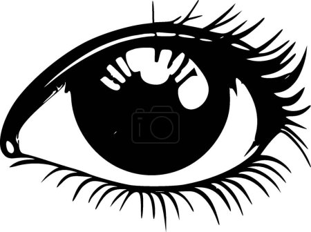 Illustration for Eyes - minimalist and simple silhouette - vector illustration - Royalty Free Image