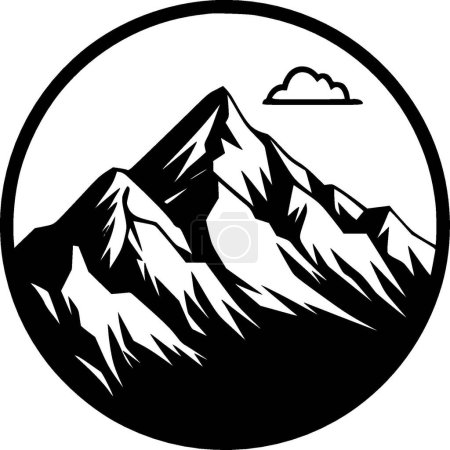 Ilustración de Montañas - silueta minimalista y simple - ilustración vectorial - Imagen libre de derechos