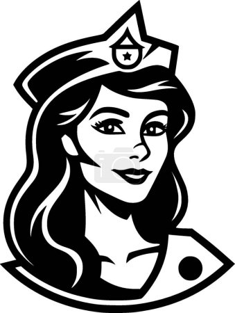 Téléchargez les illustrations : Infirmière - logo vectoriel de haute qualité - illustration vectorielle idéale pour le t-shirt graphique - en licence libre de droit