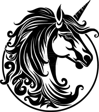 Unicornio - logotipo vectorial de alta calidad - ilustración vectorial ideal para el gráfico de camisetas