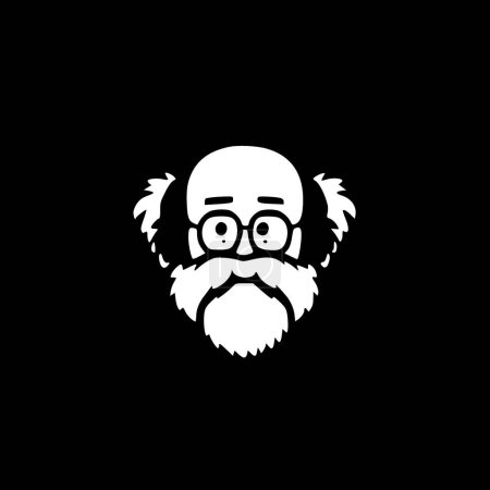 Illustration for Baba - black and white isolated icon - vector illustration - Royalty Free Image