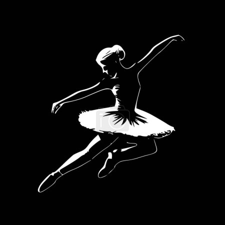 Illustration for Ballerina - minimalist and flat logo - vector illustration - Royalty Free Image
