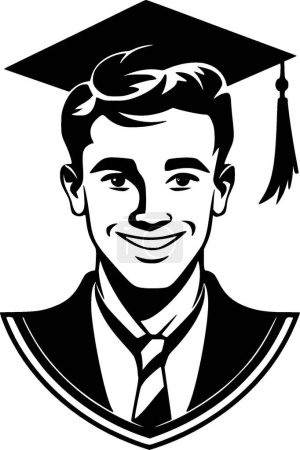 Illustration for Graduation - high quality vector logo - vector illustration ideal for t-shirt graphic - Royalty Free Image