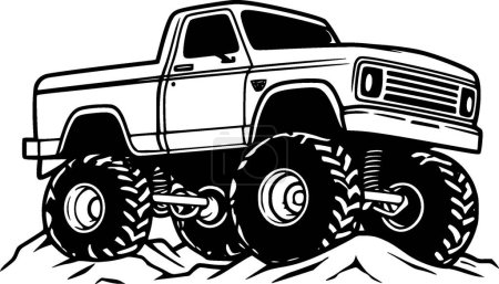 Illustration for Monster truck - high quality vector logo - vector illustration ideal for t-shirt graphic - Royalty Free Image