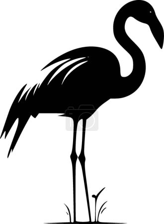 Illustration for Flamingo - minimalist and simple silhouette - vector illustration - Royalty Free Image