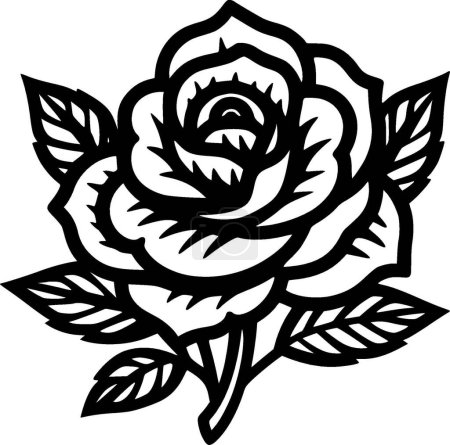 Illustration for Rose - high quality vector logo - vector illustration ideal for t-shirt graphic - Royalty Free Image