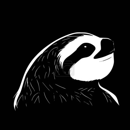 Téléchargez les illustrations : Sloth - silhouette minimaliste et simple - illustration vectorielle - en licence libre de droit