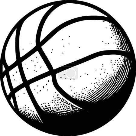 Ilustración de Baloncesto - logo minimalista y plano - ilustración vectorial - Imagen libre de derechos