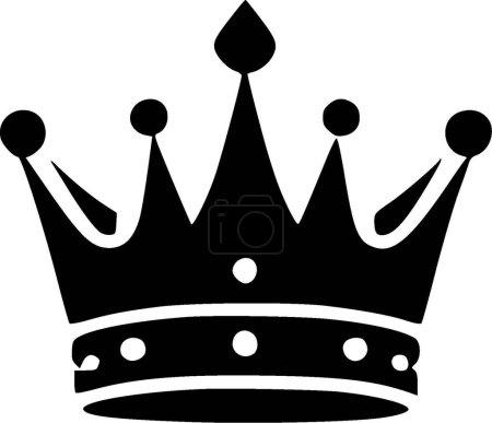 Illustration for Crown - minimalist and flat logo - vector illustration - Royalty Free Image