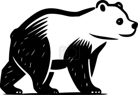 Illustration for Mama bear - minimalist and simple silhouette - vector illustration - Royalty Free Image