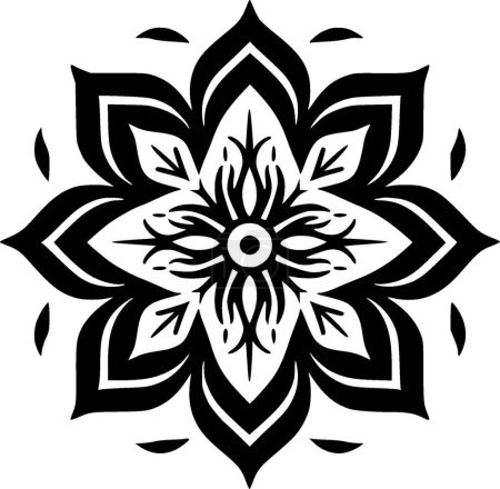 Illustration for Mandala - minimalist and flat logo - vector illustration - Royalty Free Image