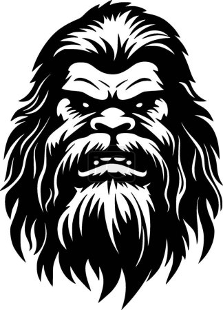 Bigfoot - logo minimalista y plano - ilustración vectorial