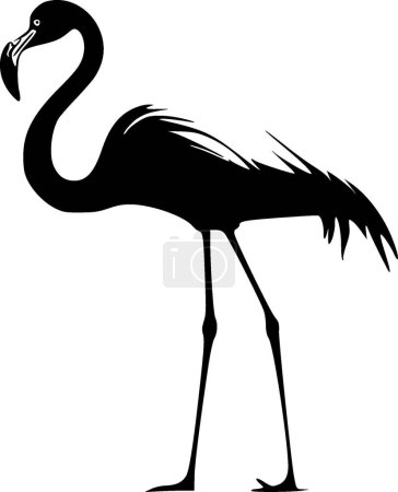 Illustration for Flamingo - minimalist and simple silhouette - vector illustration - Royalty Free Image