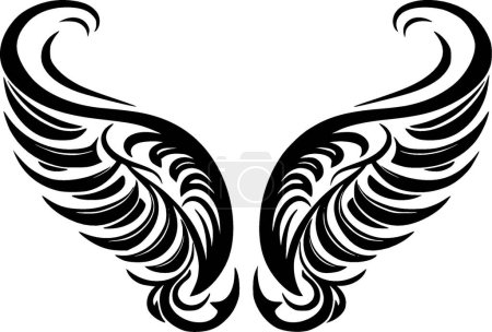 Illustration for Wings - minimalist and flat logo - vector illustration - Royalty Free Image