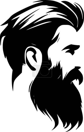 Illustration for Beard - minimalist and simple silhouette - vector illustration - Royalty Free Image