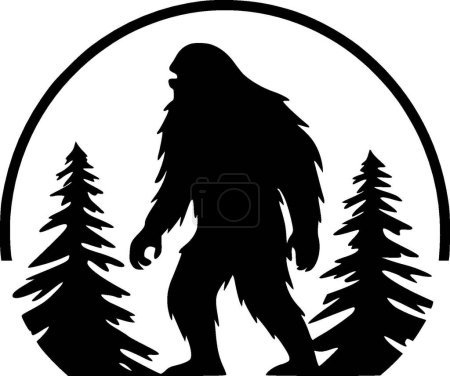 Bigfoot - logo minimaliste et plat - illustration vectorielle