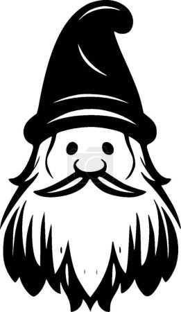 Téléchargez les illustrations : Gnome - illustration vectorielle en noir et blanc - en licence libre de droit