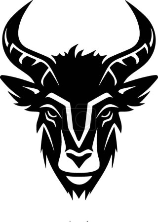 Illustration for Goat - minimalist and simple silhouette - vector illustration - Royalty Free Image