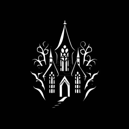 Téléchargez les illustrations : Logo gothique - minimaliste et plat - illustration vectorielle - en licence libre de droit