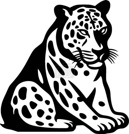 Illustration for Leopard - minimalist and flat logo - vector illustration - Royalty Free Image