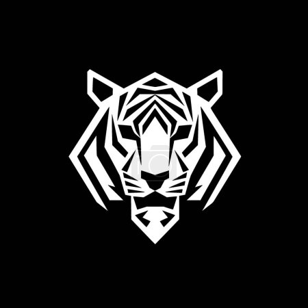 Illustration for Tiger - minimalist and simple silhouette - vector illustration - Royalty Free Image