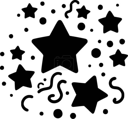 Illustration for Stars - minimalist and simple silhouette - vector illustration - Royalty Free Image