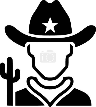 Ilustración de Texas - logo minimalista y plano - ilustración vectorial - Imagen libre de derechos